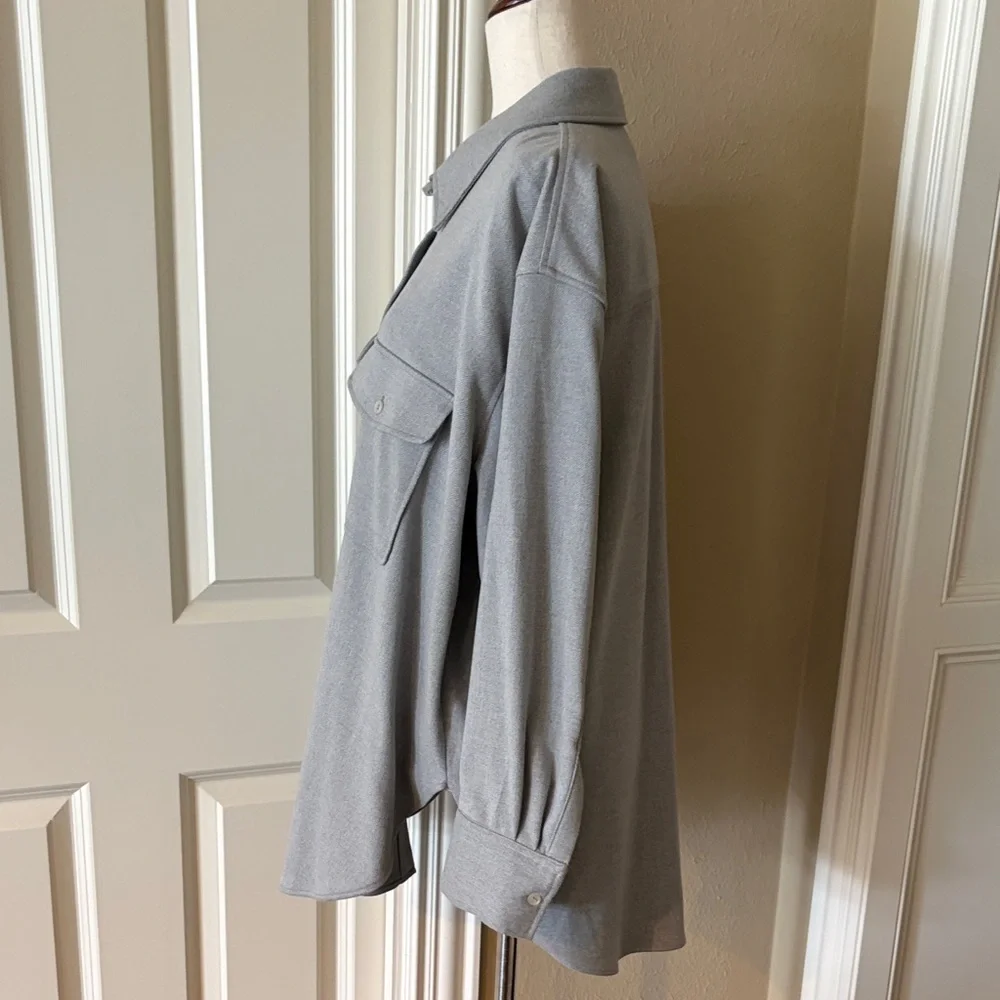 H&M Light Grey Shacket L - Picture 5 of 8
